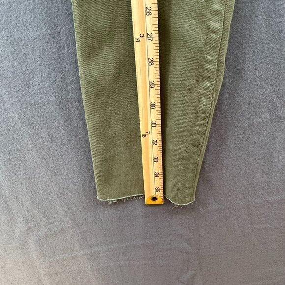 L'Agence Sada Cropped Ankle High Rise Jean Basil Raw Hem Comfort Stretch -NWOT - Picture 9 of 10
